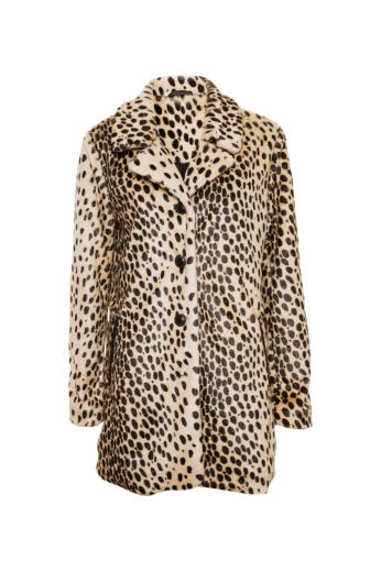 Long Leopard Fur Coat
