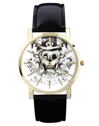 ASOS €34.25 - Watch with Whiskey Skull Face http://tinyurl.com/qcnopbr