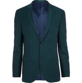 Dark Green Wool-Blend Slim Suit Jacket €135 - http://eu.riverisland.com/men/suits/slim-fit/Dark-green-wool-blend-slim-suit-jacket-274385