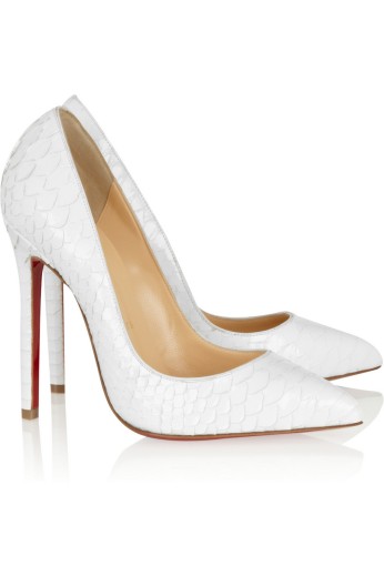 Christian Louboutin €995 - Pigalle Glossed Python Pumps http://bit.ly/TWADjz