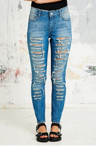 Light Before Dark €75 - Destroyed Jeans in Blue http://bit.ly/1obZadI