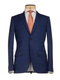 Louis Copeland €799 - Tailored Suit in Big Blue Check with Peak Lapel http://bit.ly/1qRY4Dv