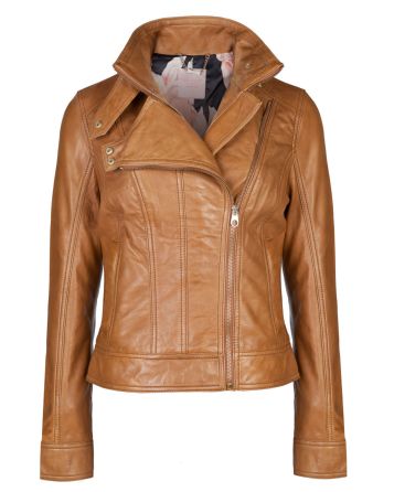 Ted Baker €455 - Zip collar leather jacket http://bit.ly/1pcxUkV