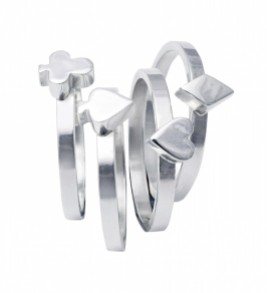 Edge Only by Jenny Huston €95 each - Card Suit Stacking Rings