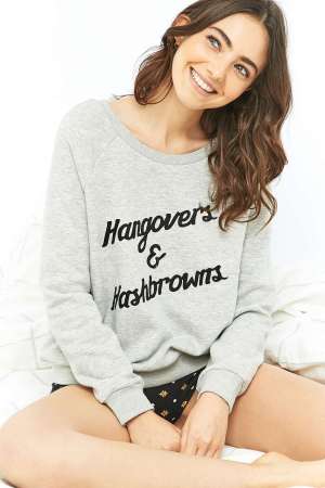 Urban Outfitters, €52 - Hangover Cure Grey Crew Neck Sweatshirt http://bit.ly/2fYBGeB