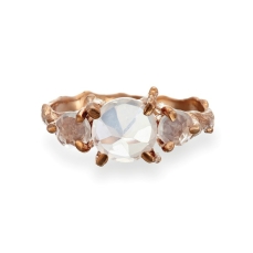 Chupi €249 - Rose Gold Tinkle in the Wild Rose Quartz Ring https://www.chupi.com/products/tiny-twinkle-in-the-wild-rose-quartz-drop-ring-in-rose-gold
