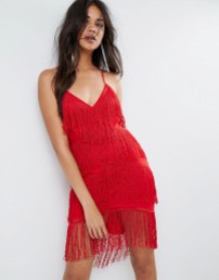 Fringe Mesh Strappy Mini Bodycon Dress, ASOS, €51.35 http://bit.ly/2mgIhbS