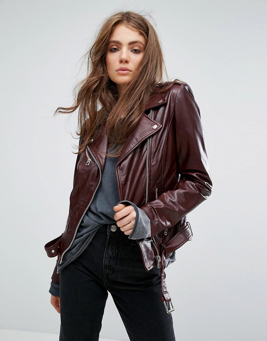 Goosecraft Leather Biker Jacket with Buckle Detail | Killer Fashion
