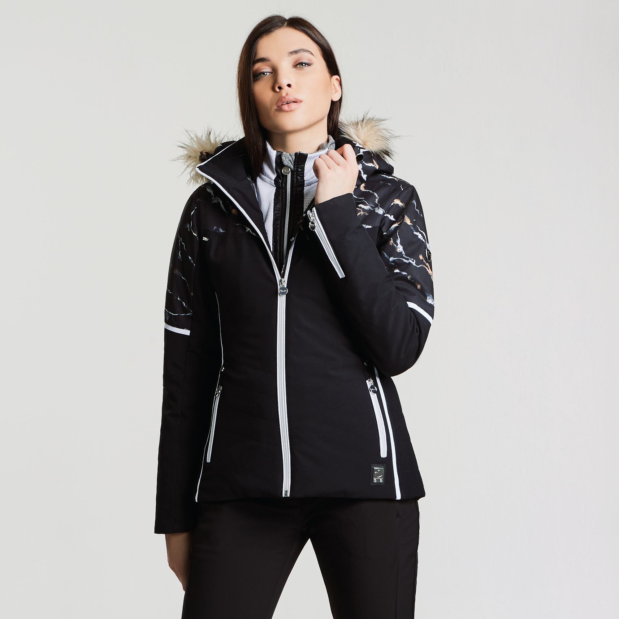 Regatta Dare2B Women’s Providence Luxe Ski Jacket Black Marble Print ...