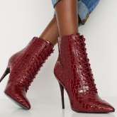 ALDO Shoes Alylyan Boots in Red Croc, €110 http://bit.ly/2rb0dYE