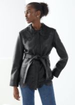 & Other Stories Belted Laser Cut Leather Jacket, €349 https://bit.ly/33g6BhN